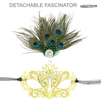 MASQUERADE MASK DETACHABLE FASCINATOR